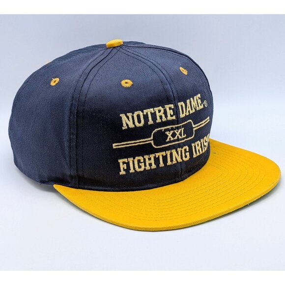 Notre Dame Fighting Irish Hat Youth Kids  Snapback Blue Drew Pearson Vintage VTG - Picture 1 of 6